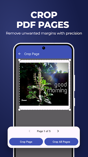 Crop PDF pages screen